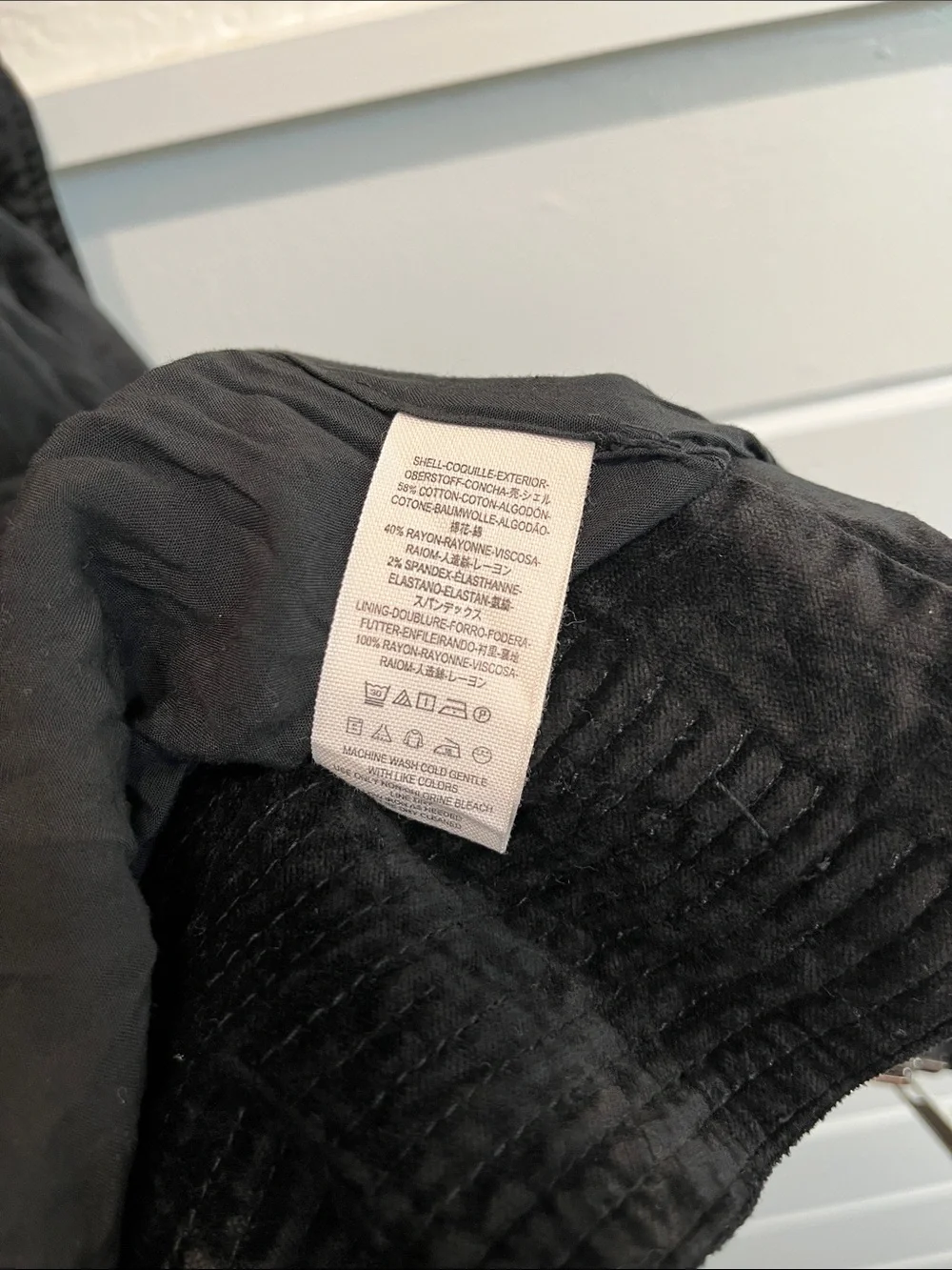 Free People Black Asymmetrical Zip Crushed Velvet-Look Jacket